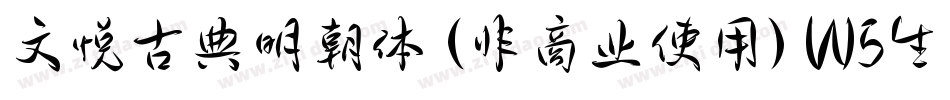 文悦古典明朝体 (非商业使用) W5生成器字体转换
